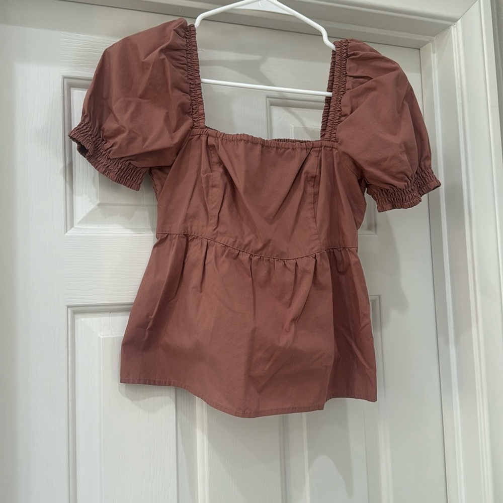 Abercrombie short sleeve peplum top
